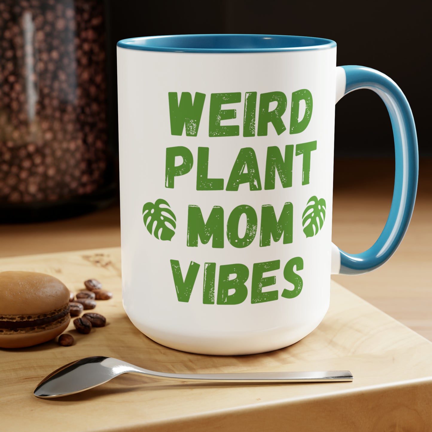 Weird Plant Mom Vibes - Two-Tone Coffee Mug, 15oz