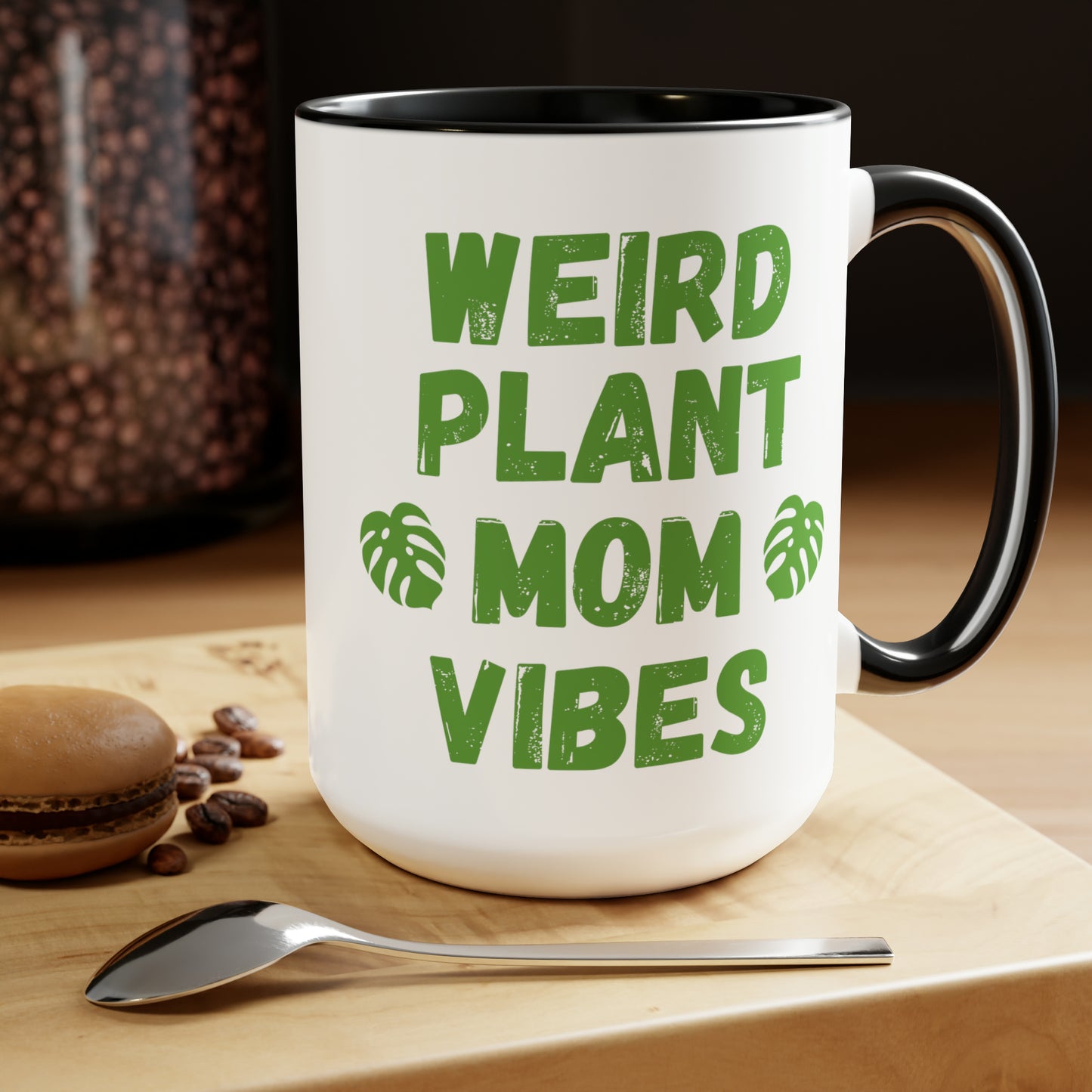 Weird Plant Mom Vibes - Two-Tone Coffee Mug, 15oz